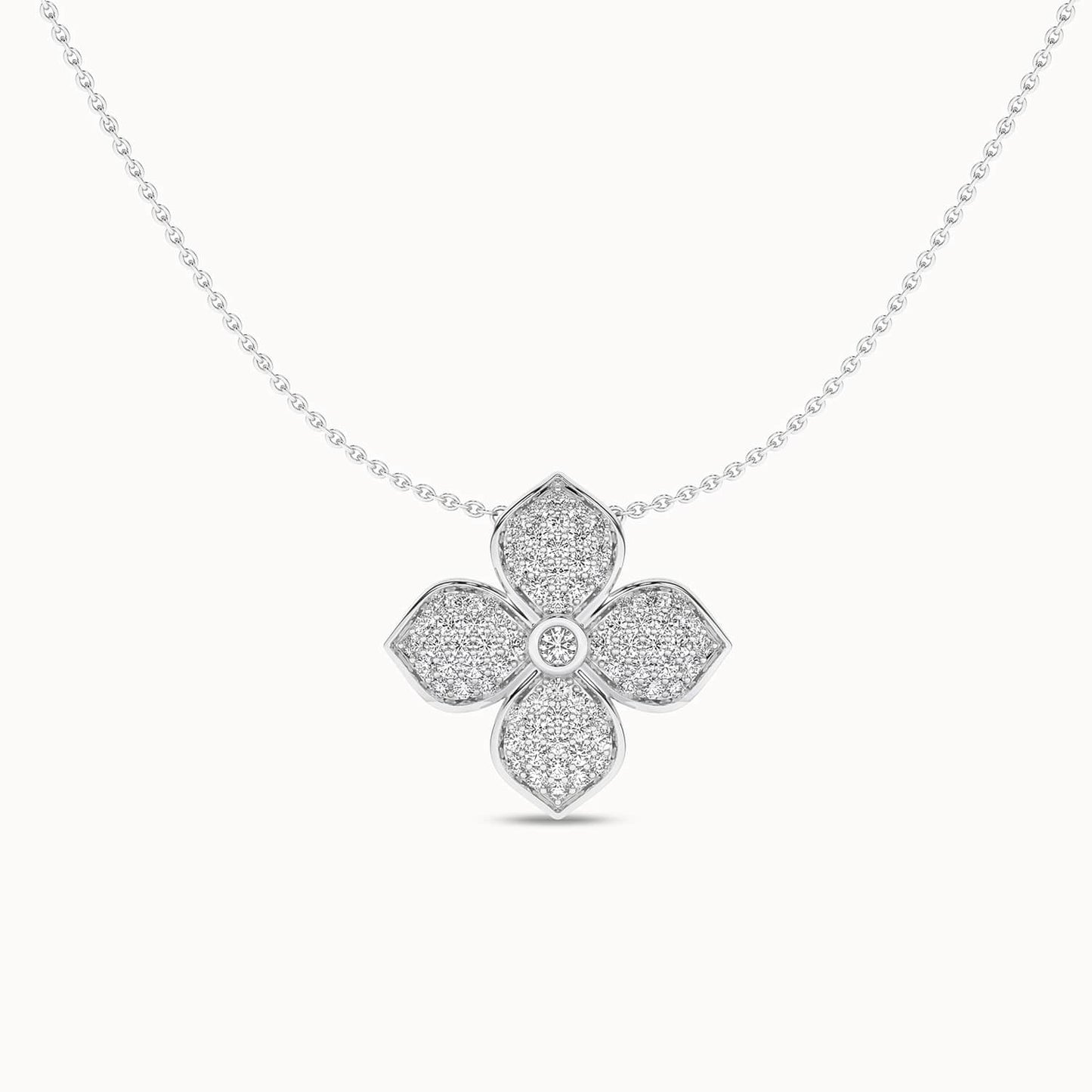 La Fleur Diamond Radiant Necklace_Product Angle_5/8Ct. - 2