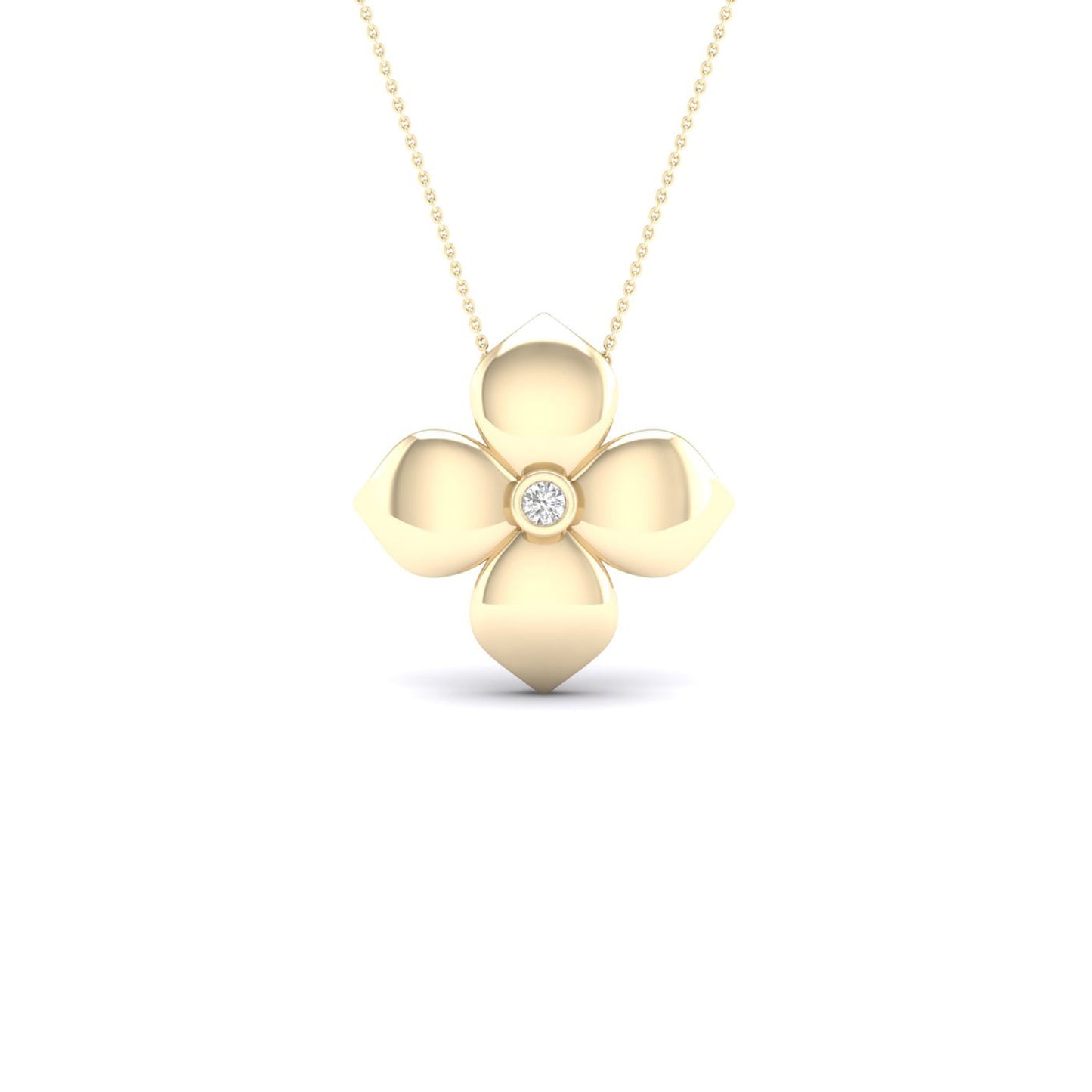 La Fleur Diamond Necklace_Product angle_1/2 Ct. - 1