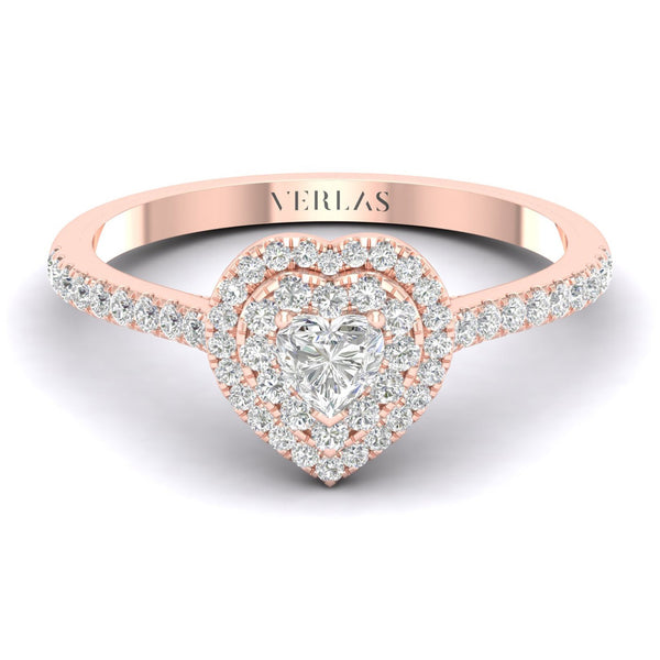 Signature Heart Double Halo Ring