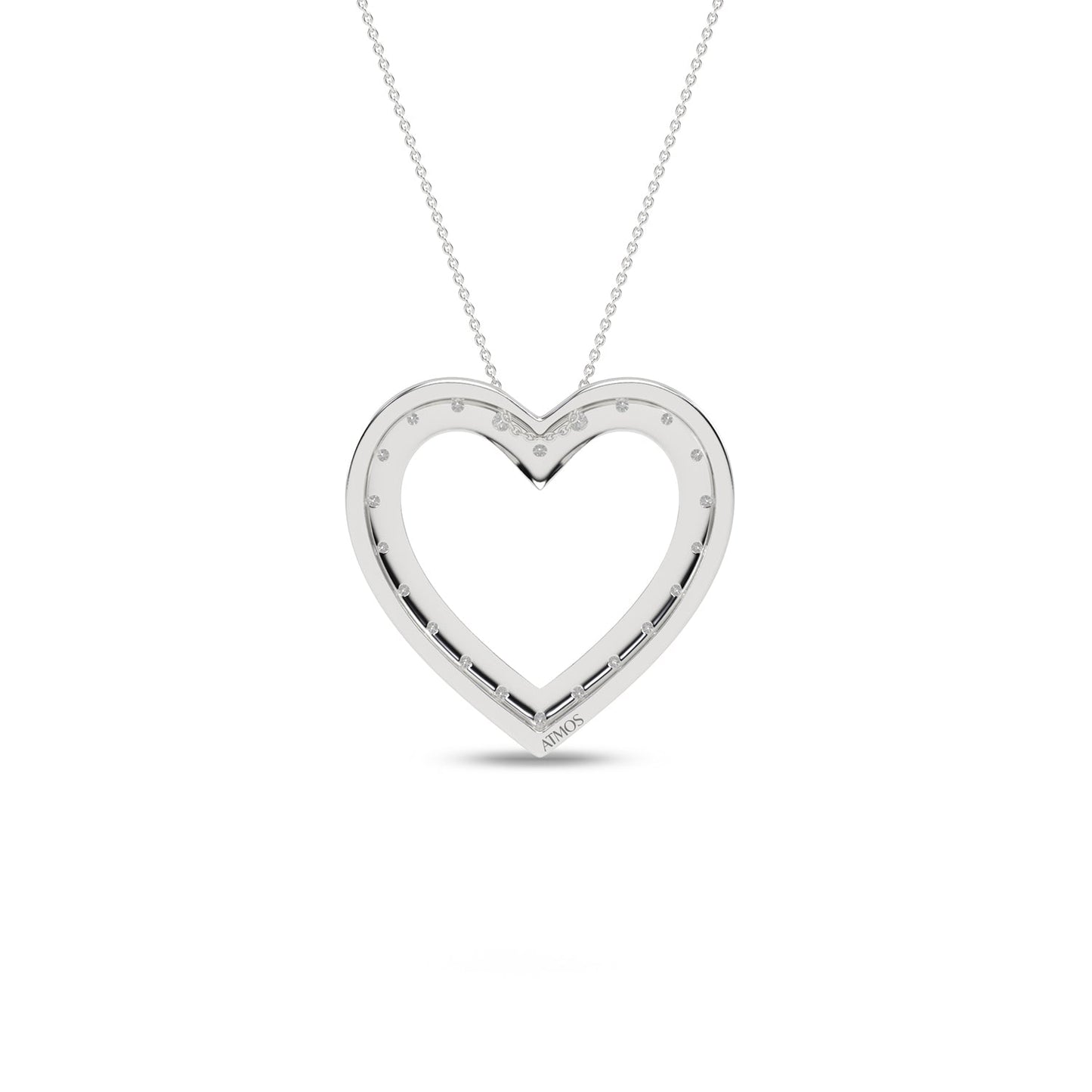 Atmos Heart Silhouette Necklace_Product Angle_1/2 Ct. - 3