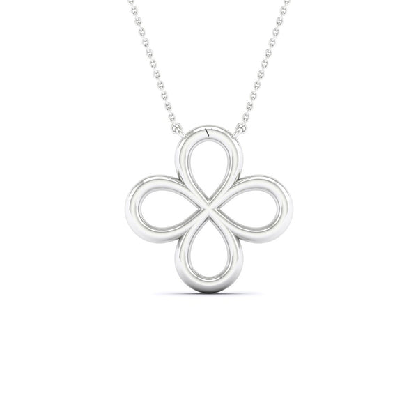 Infinity-Clover Silhouette Necklace_Product Angle_1/4 - 3