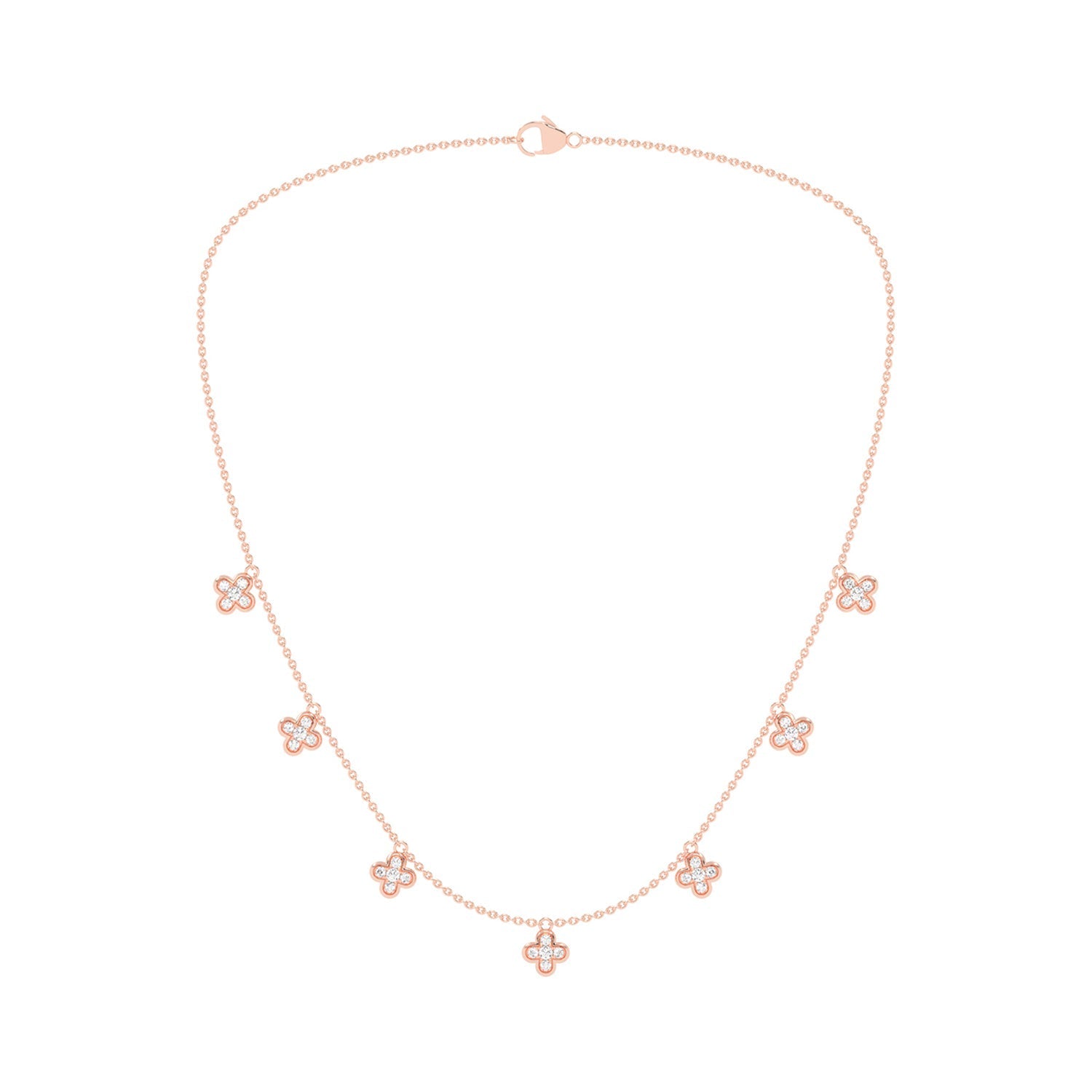 La Fleur Stationed Choker Necklace_Product Angle_1/2 - 1