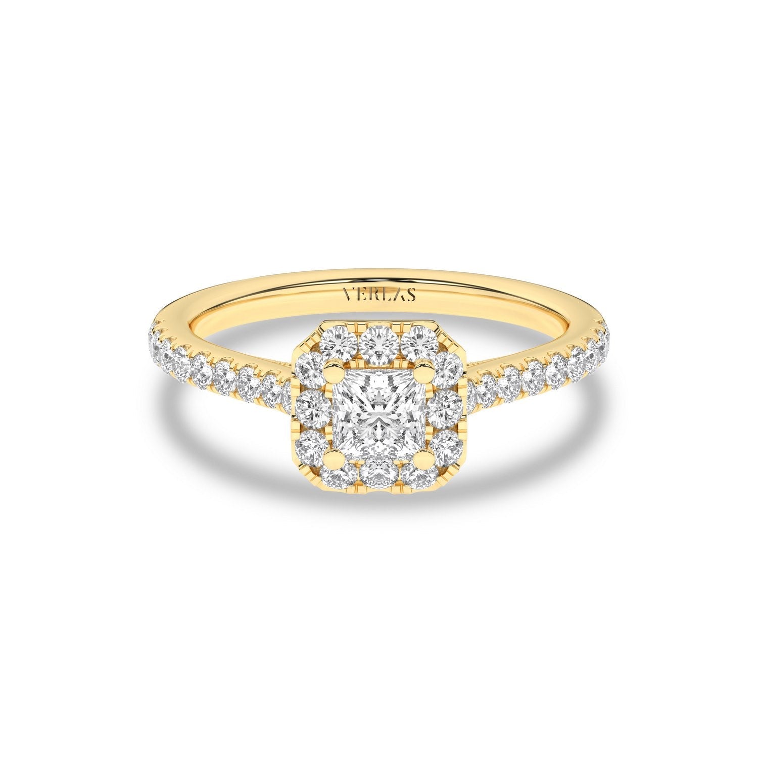 Signature Princess Halo Ring_Product Angle _1Ct. - 1