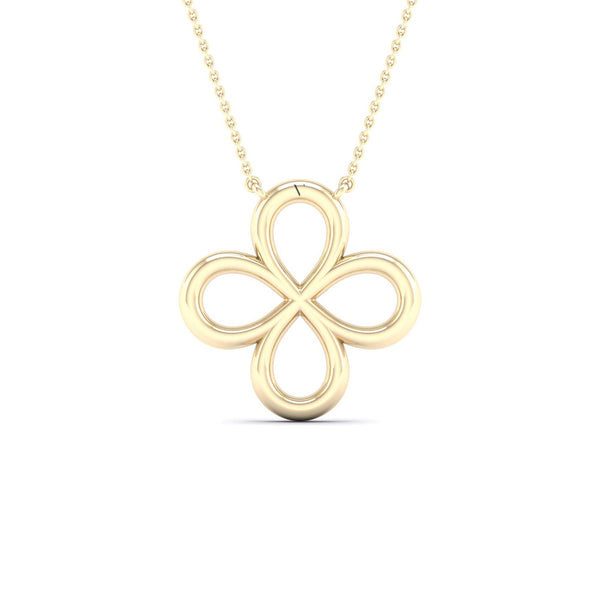 Infinity-Clover Silhouette Necklace_Product Angle_1/4 - 3