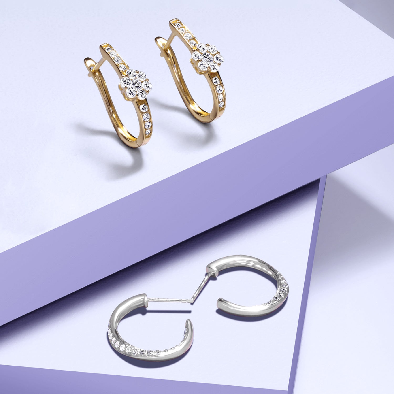 Diamond-Lace Arc Hoops_Product Angle_Creative Image