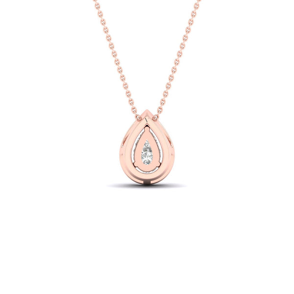Petite Dewdrop Halo Necklace_Product angle_1/6 Ct. - 3