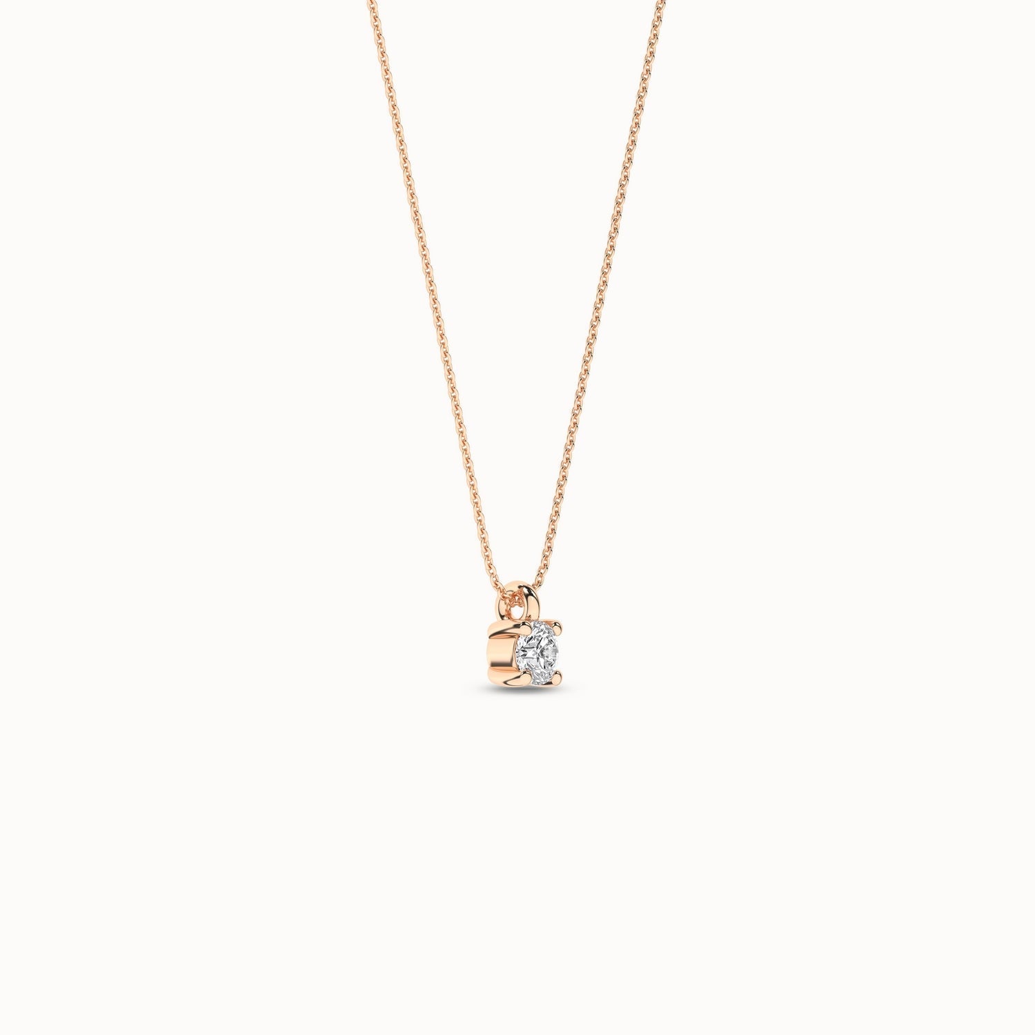 Essential Round Necklace _Product Angle_1/10Ct. - 2