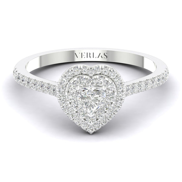 Signature Heart Double Halo Ring