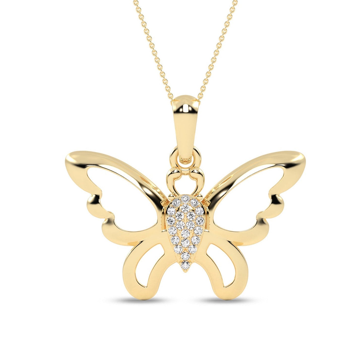Butterfly Flutter Silhouette Pendant_Product Angle_0.05 - 1