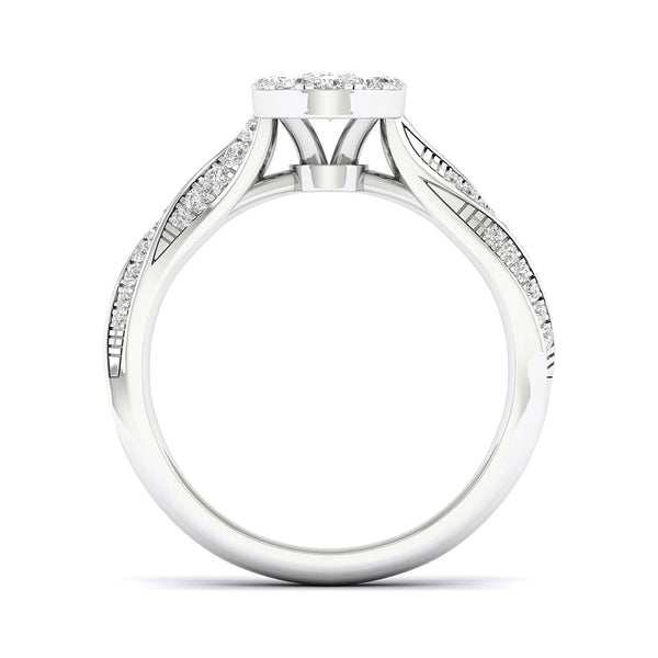 Swirl Iconic Ellipse Halo Ring