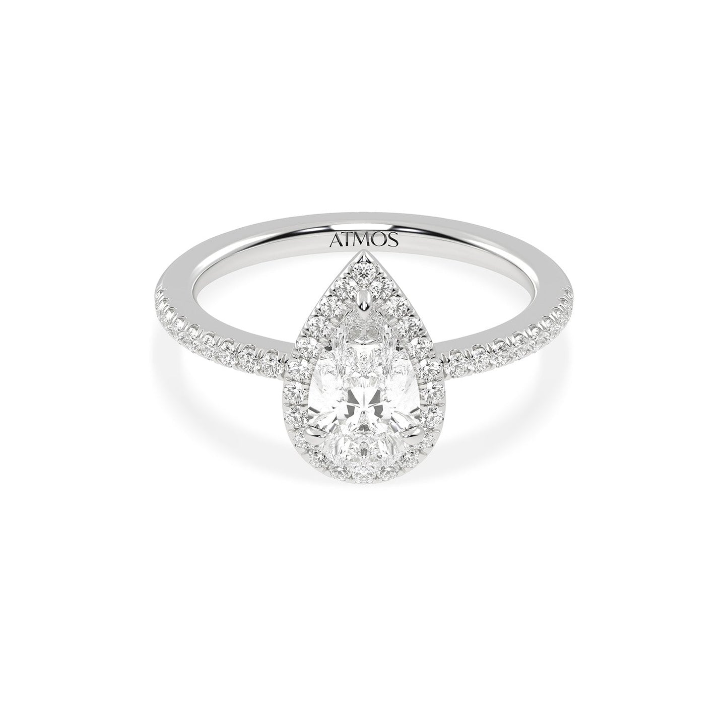 Atmos Luxe Dewdrop Halo Ring_Product Angle_1 1/4 Ct. - 1