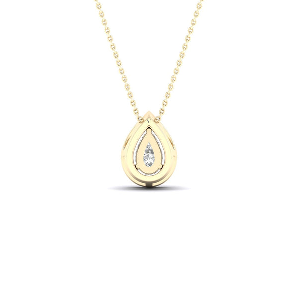Petite Dewdrop Halo Necklace_Product angle_1/6 Ct. - 3