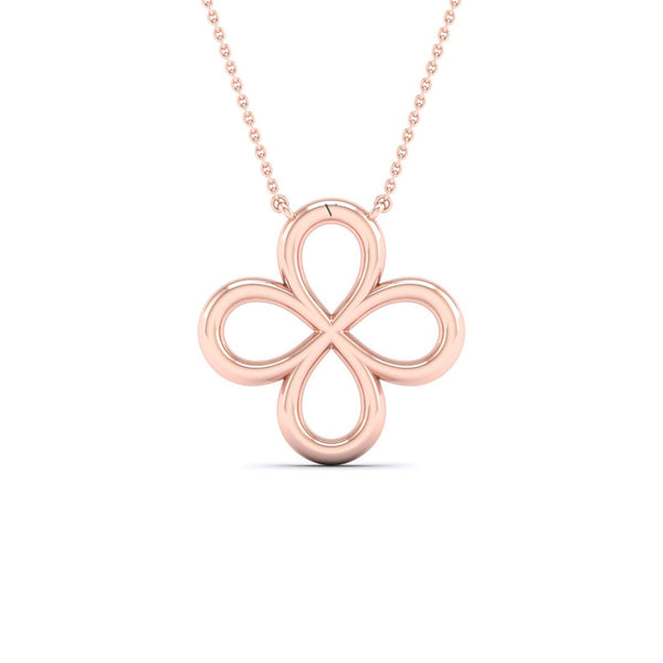 Infinity-Clover Silhouette Necklace_Product Angle_1/4 - 3