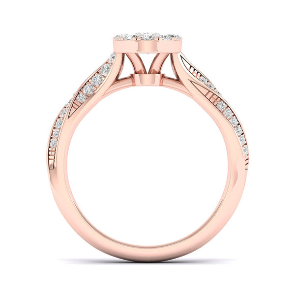 Swirl Iconic Ellipse Halo Ring