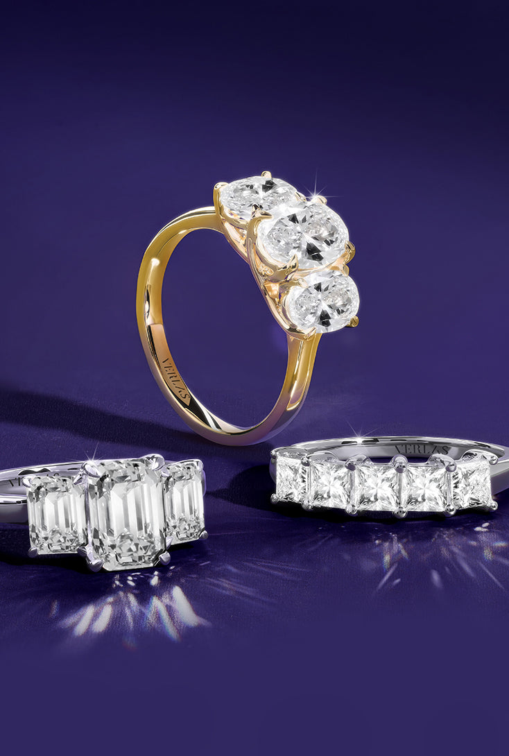 Experience diamond galore with our 3- and 5-Stone Collection. Whether you are celebrating a memorable milestone or the beauty of today, these meticulously crafted diamond rings are sure to spark adoration. 