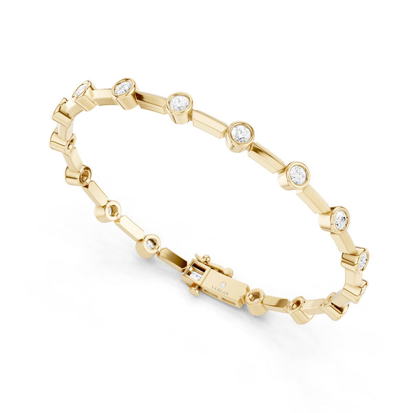 Luxe Bezel-Set Round Tennis Bracelet