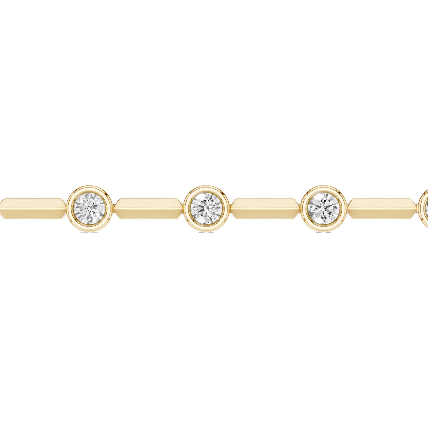 Luxe Bezel-Set Round Tennis Bracelet