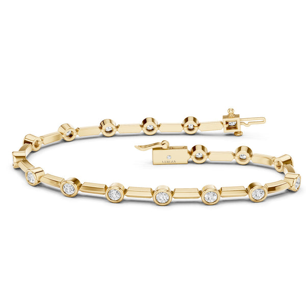 Luxe Bezel-Set Round Tennis Bracelet