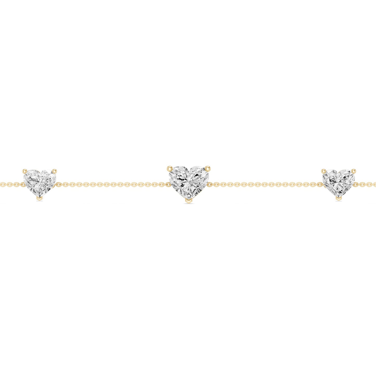 Graduated Vertical Hearts Diamond Bracelet