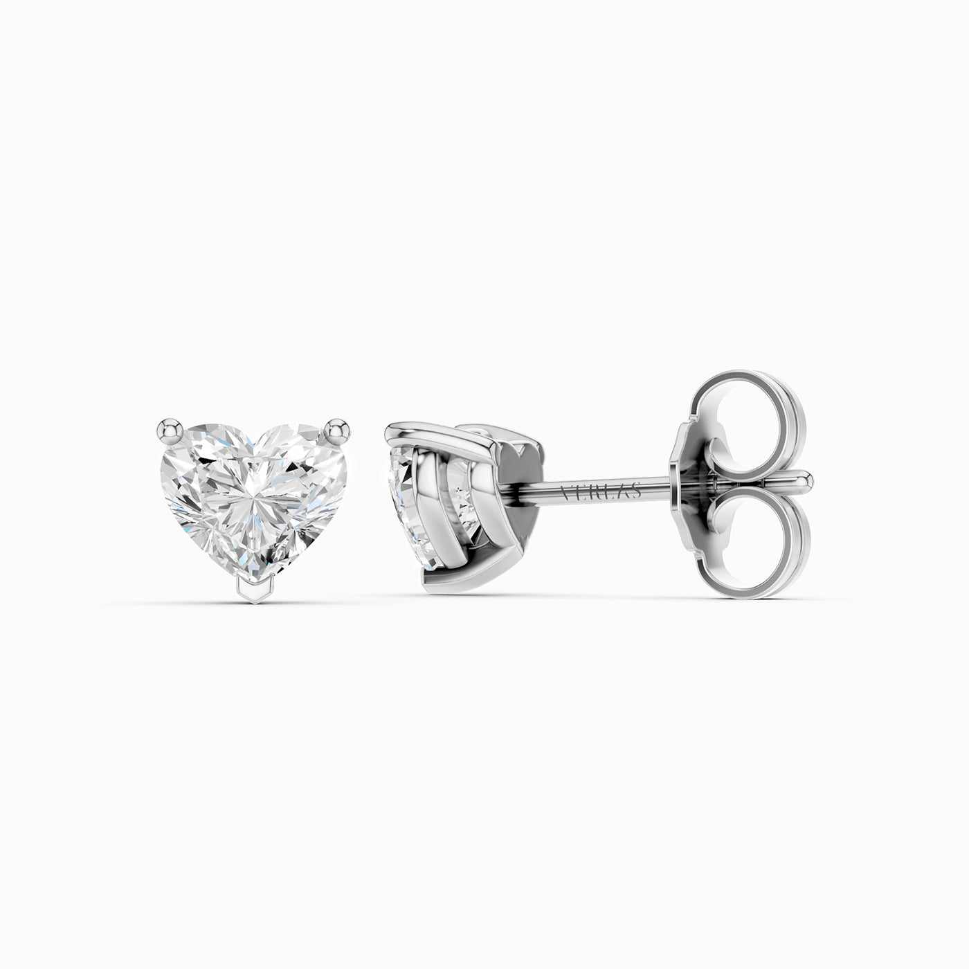 Heart Solitaire Studs Medium