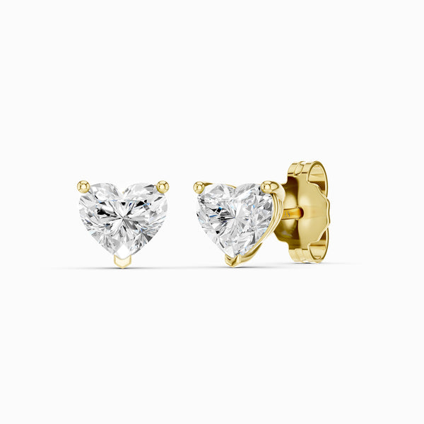 Heart Solitaire Studs Medium