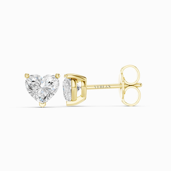 Heart Solitaire Studs Medium