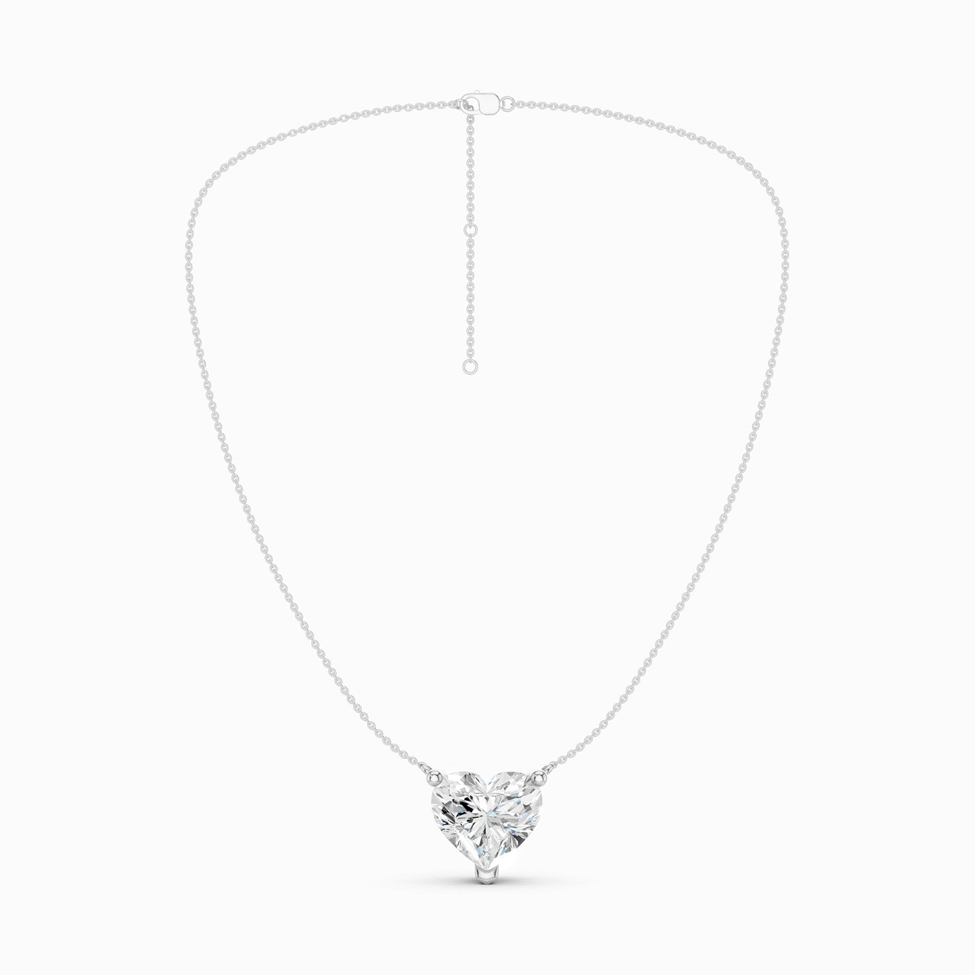 Heart Solitaire Pendant Necklace Medium