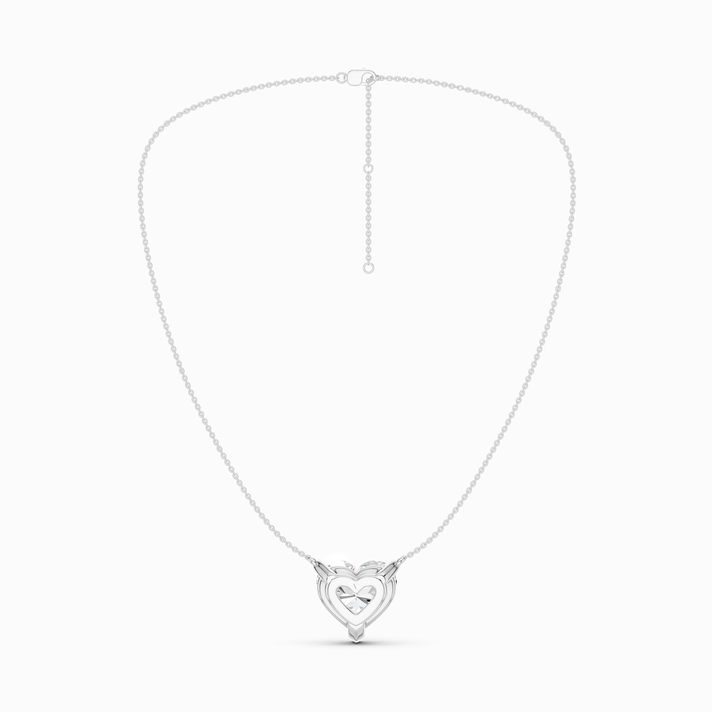 Heart Solitaire Pendant Necklace Medium