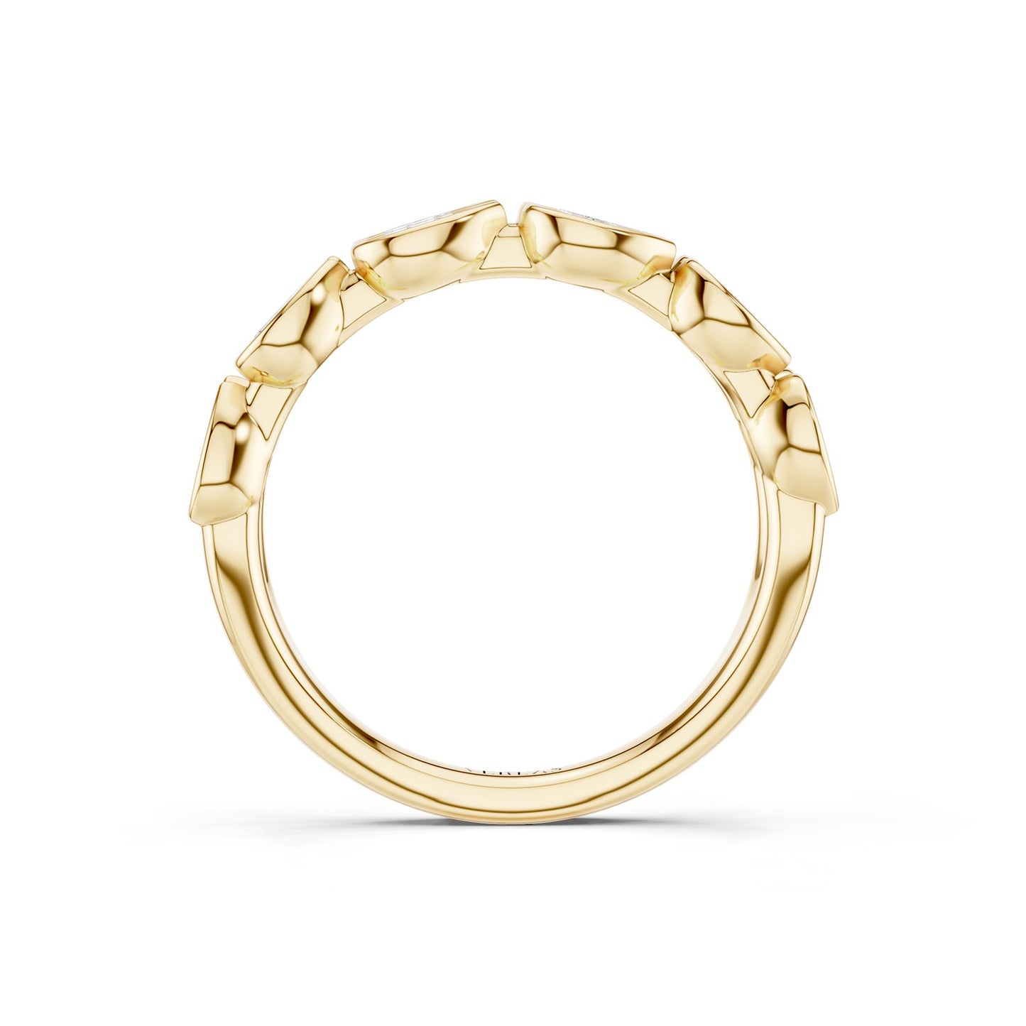 Two-Tier Pear Bezel-Set Diamond Band