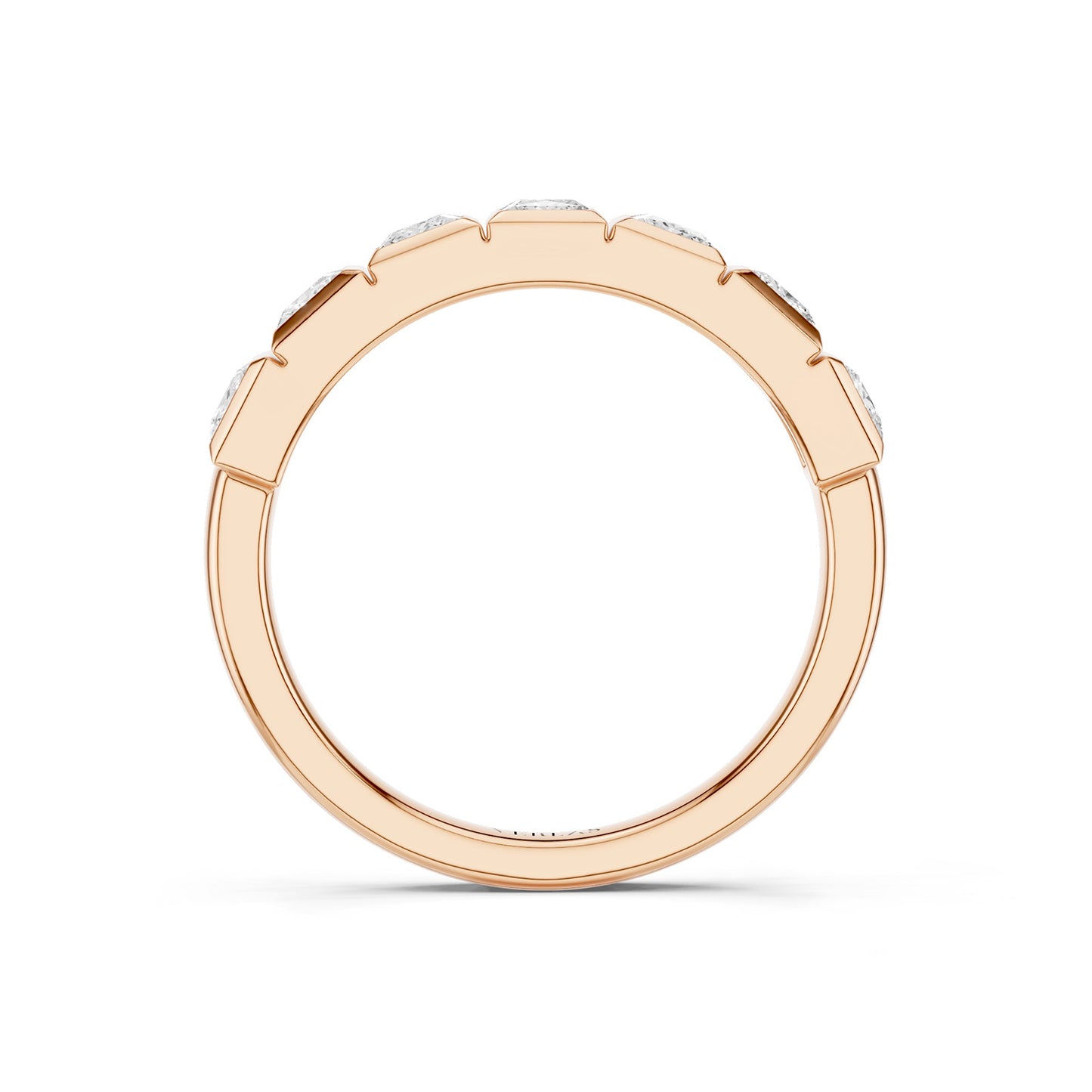 Princess Bezel-Set Half-Eternity Diamond Band