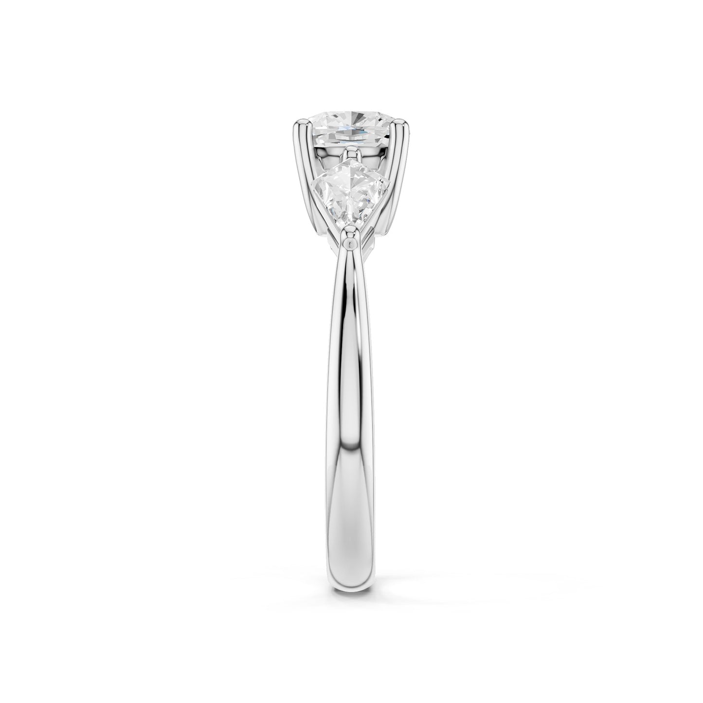 Cushion - Kite Trinity Diamond Ring
