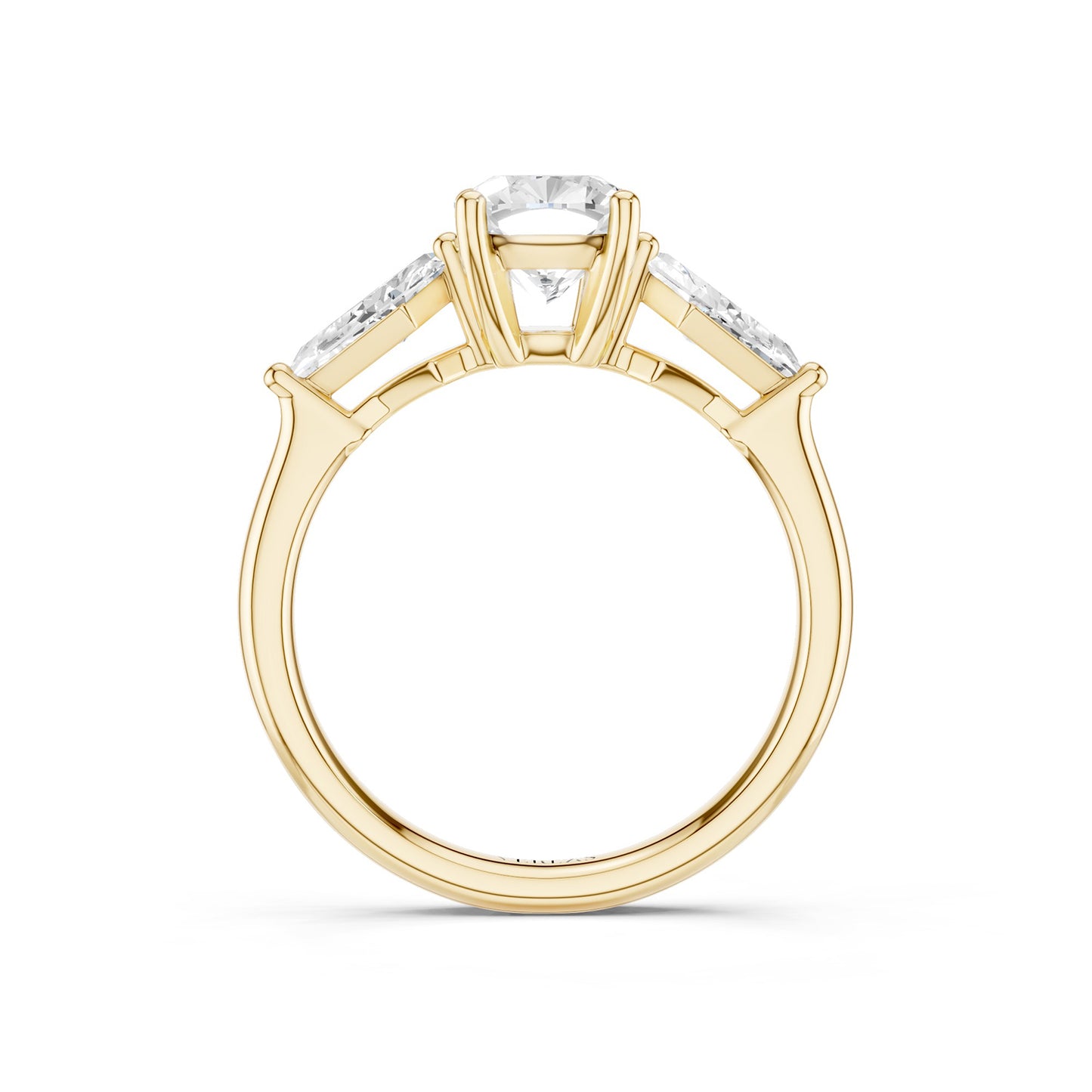 Cushion - Kite Trinity Diamond Ring