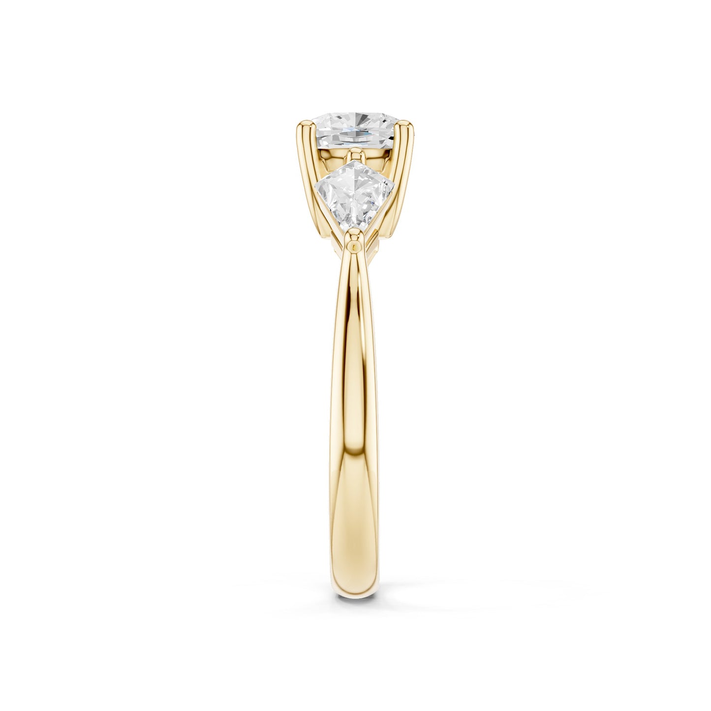 Cushion - Kite Trinity Diamond Ring