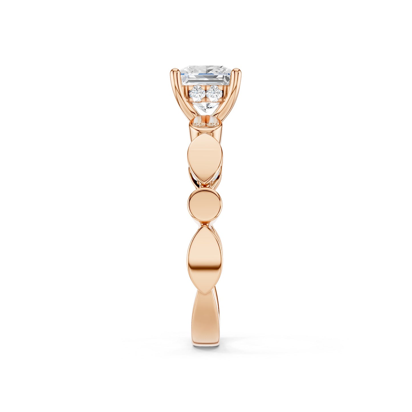 Princess Hidden Halo Accent Diamond Ring