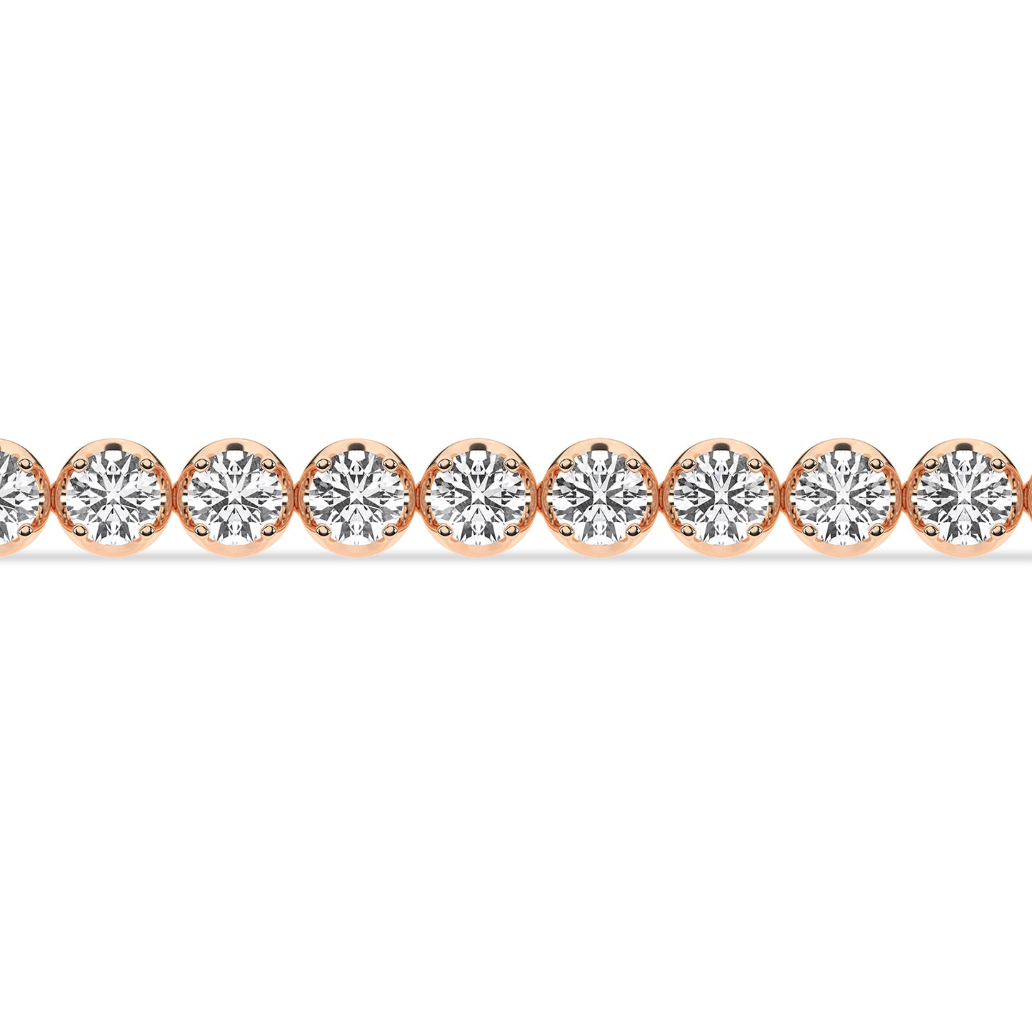 Round Diamond Tennis Bracelet Large