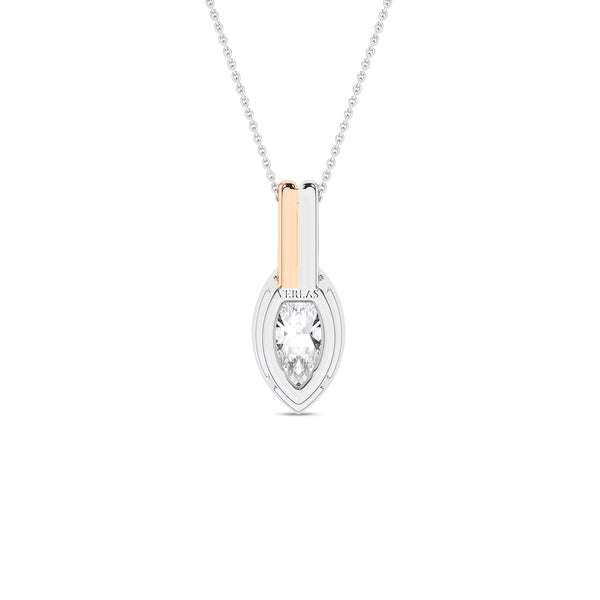 Coupled Marquise Bezel Necklace