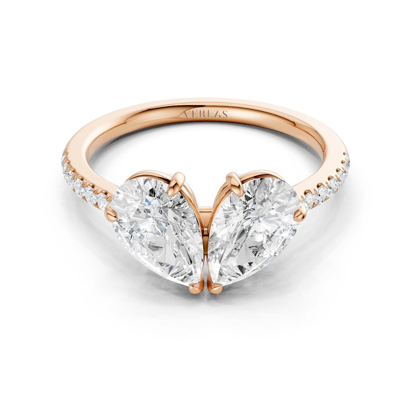 Double Pear Diamond Ring