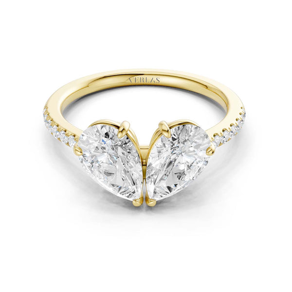 Double Pear Diamond Ring