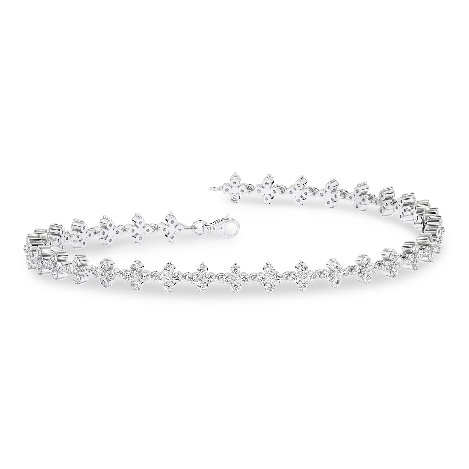 Alyssa Blossom Tennis Bracelet_Product Angle_2 Ct. - 1