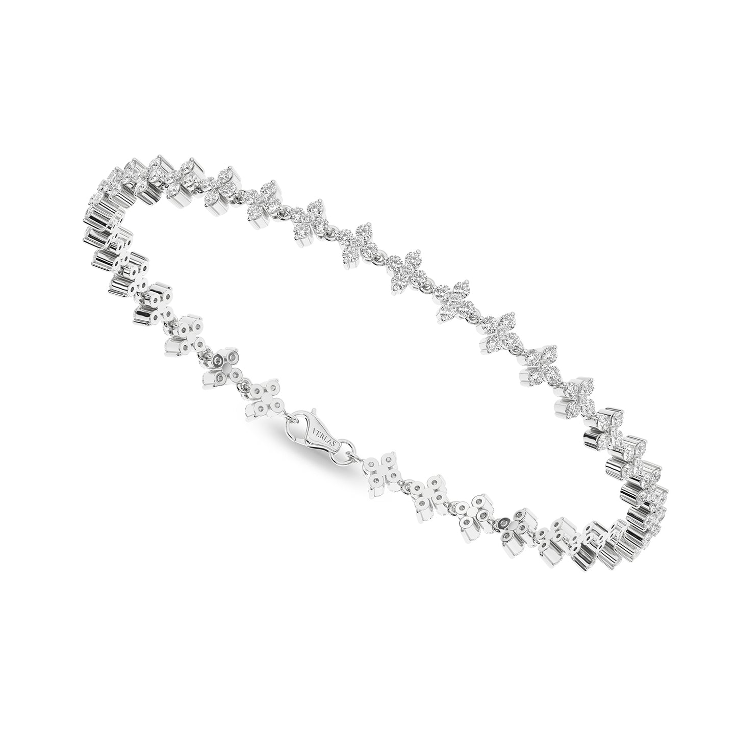 Alyssa Blossom Tennis Bracelet_Product Angle_2 Ct. - 2