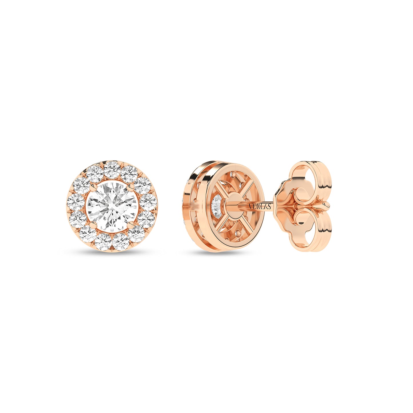 Round Halo Studs