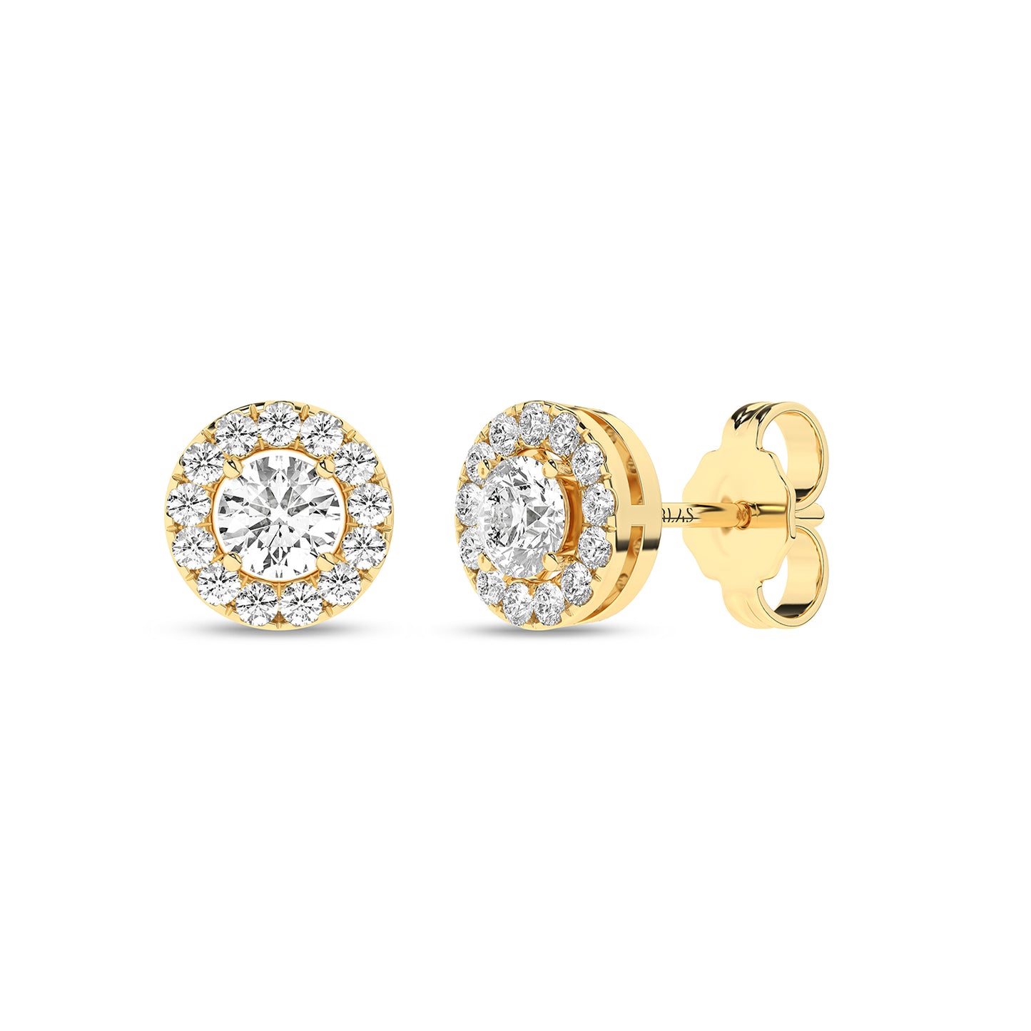 Round Halo Diamond Set (2 Pcs.)