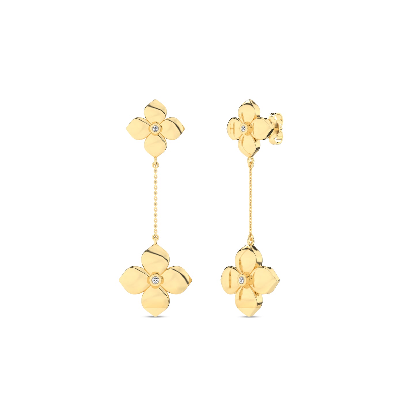 La Fleur Diamond Drop Earrings