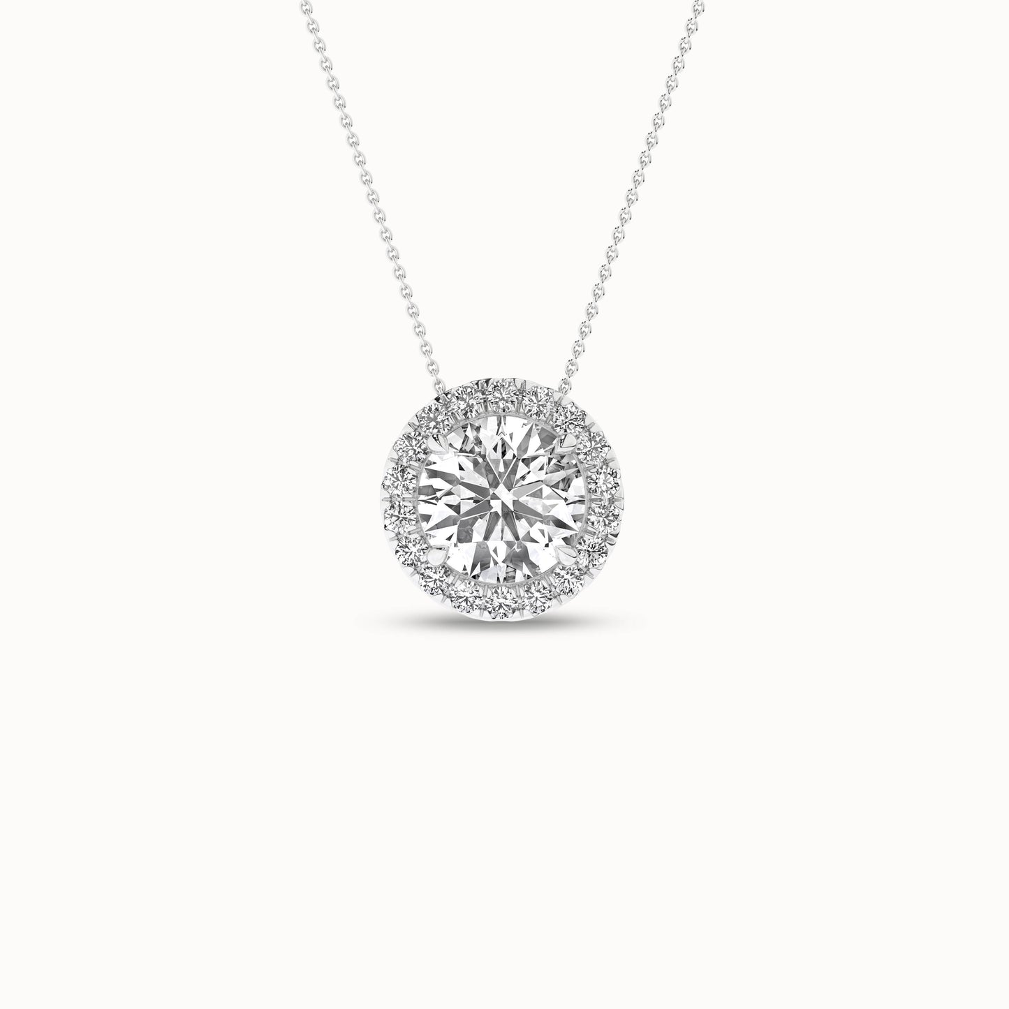 Round Halo Pendant