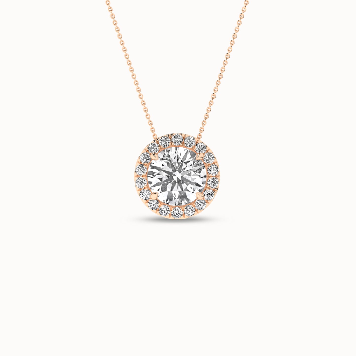 Round Halo Pendant