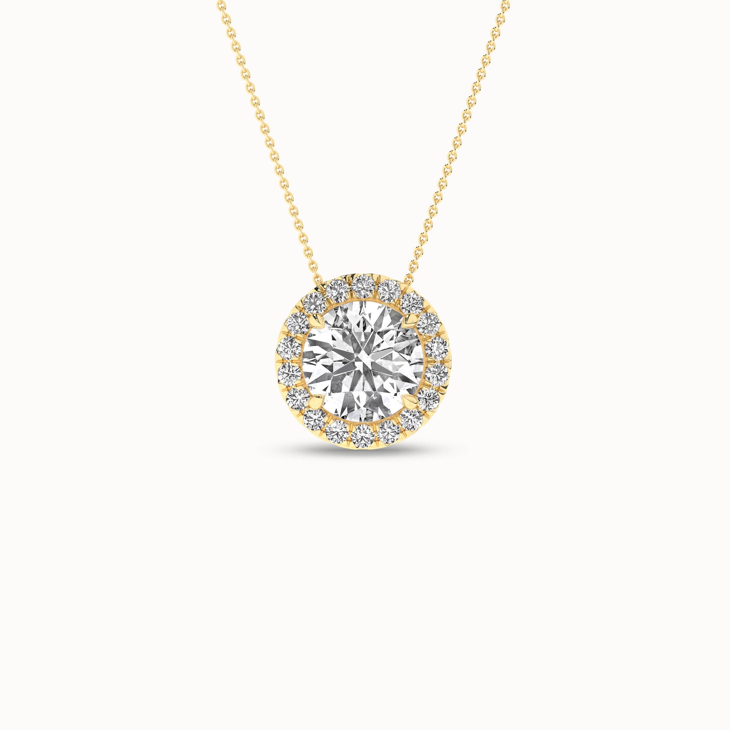 Round Halo Pendant