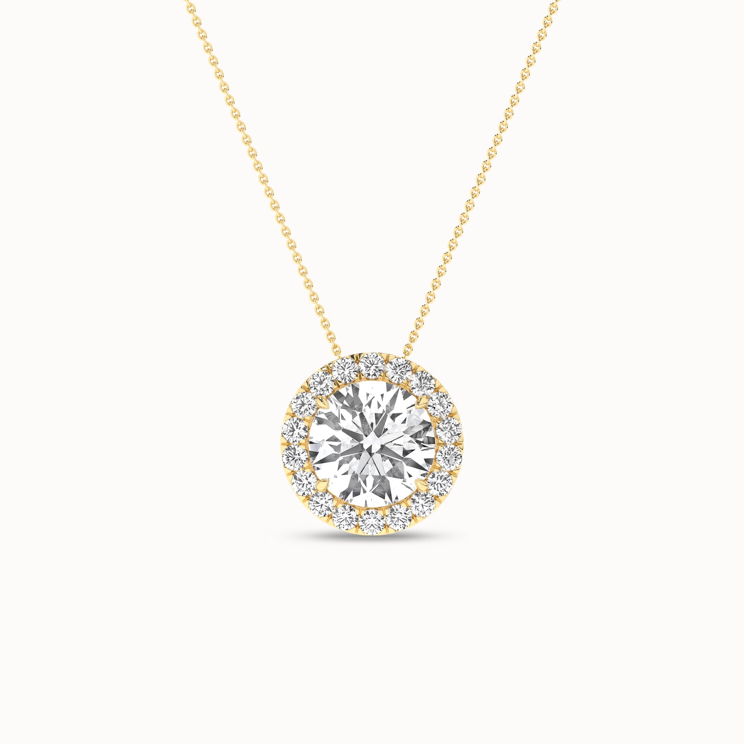 Round Halo Pendant