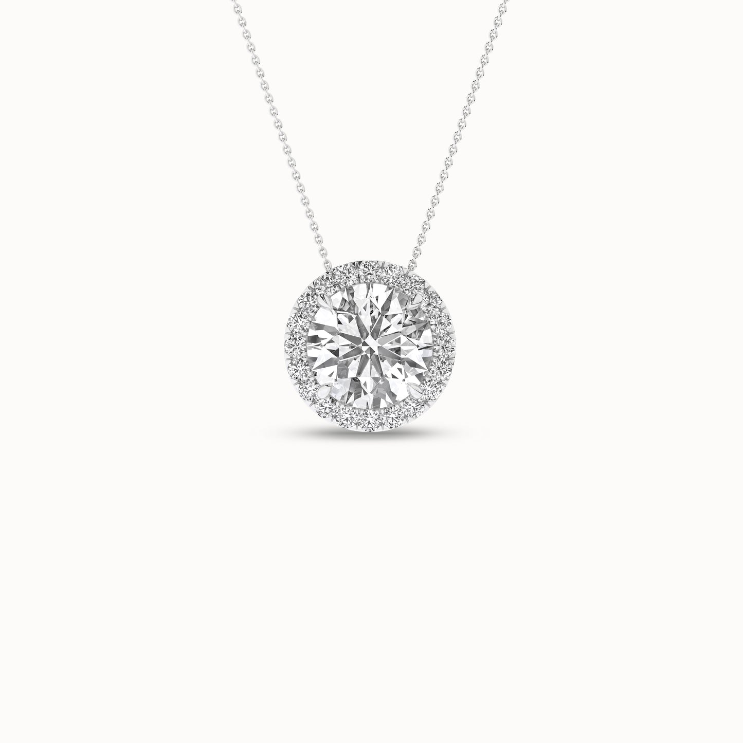 Round Halo Pendant