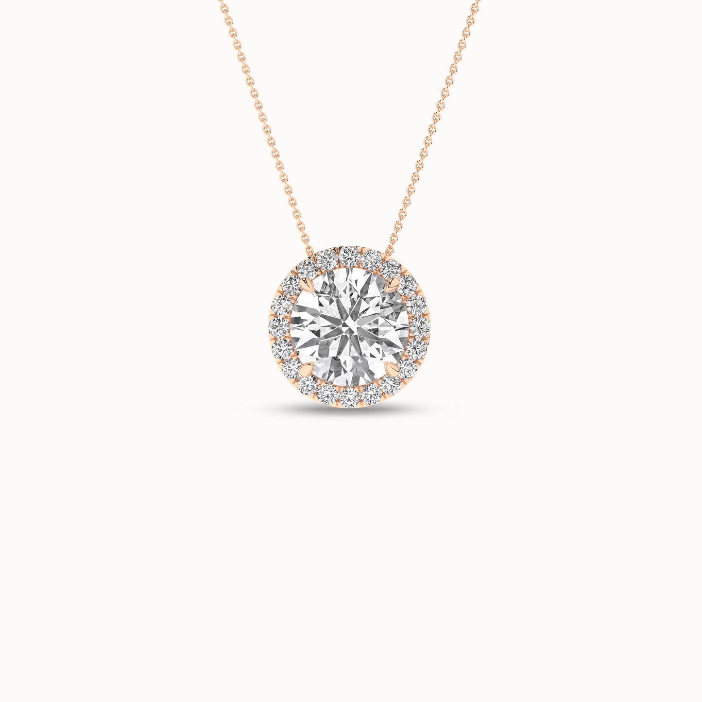 Round Halo Pendant