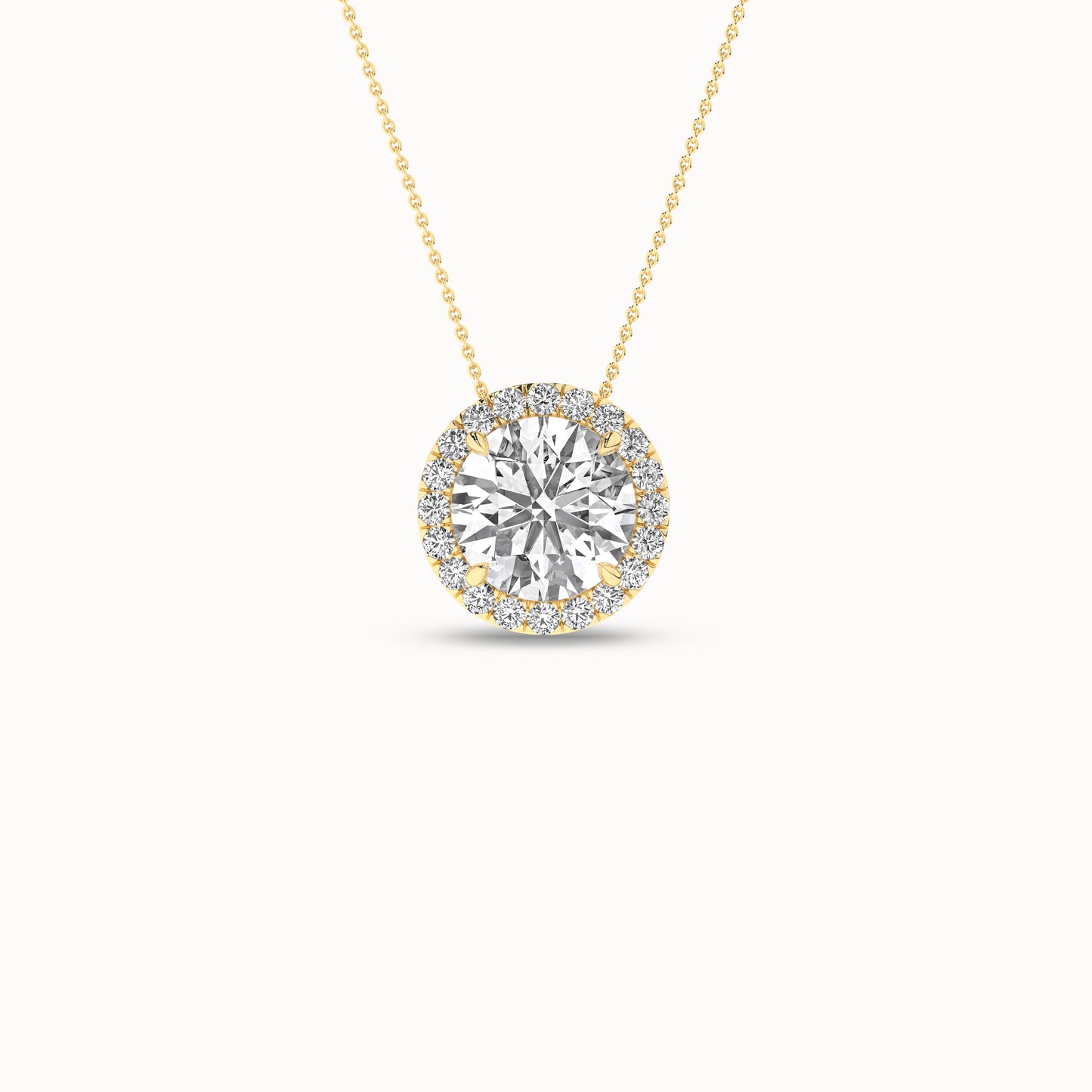 Round Halo Pendant